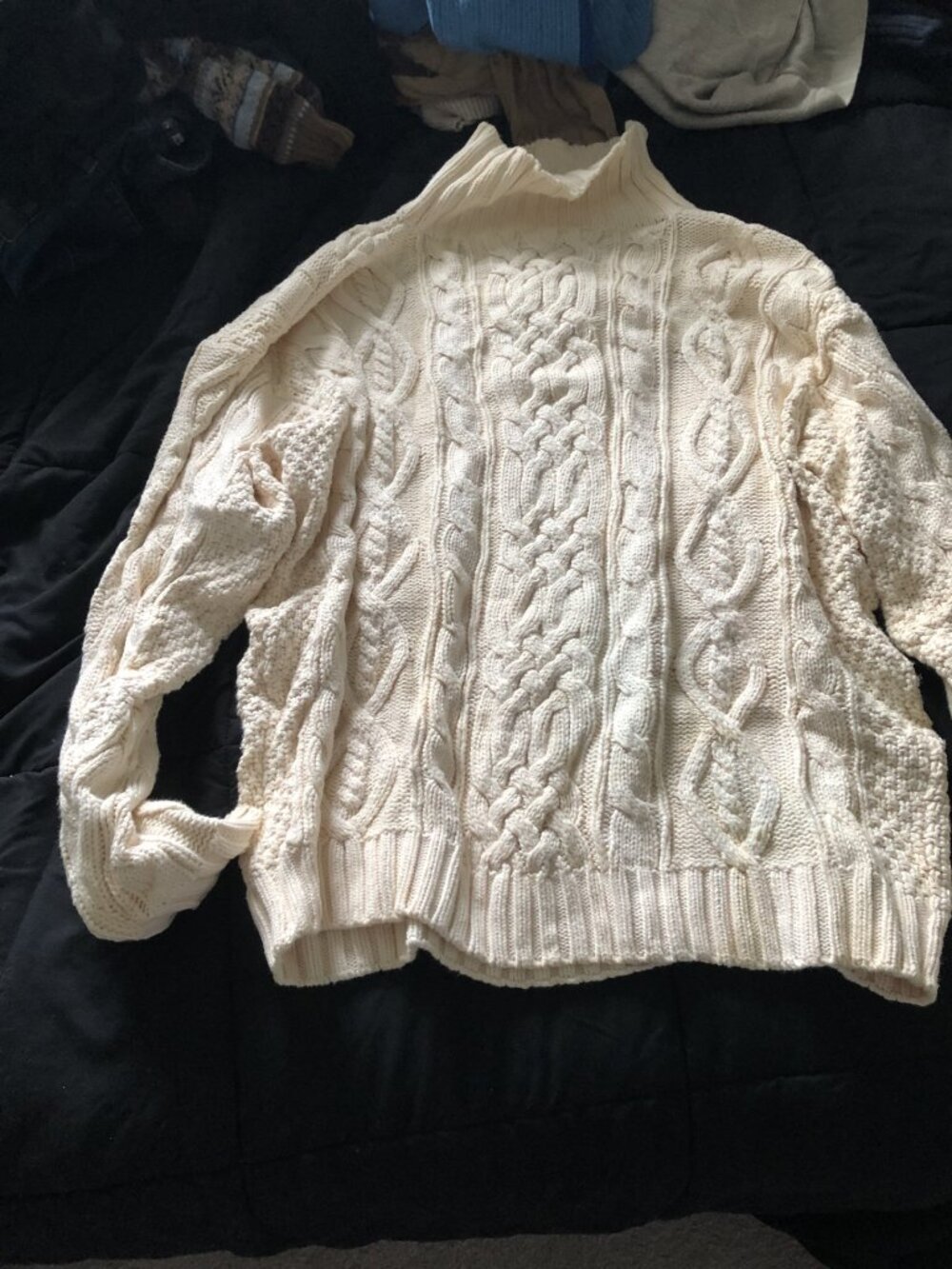 Holt Renfrew cable net sweater